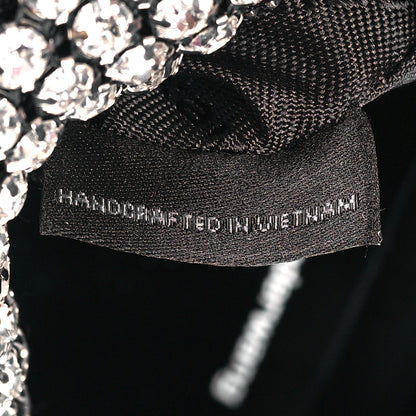Alexander Wang Mesh Crystal Rhinestone Mini Heiress Pouch Black Silver 7 of 11