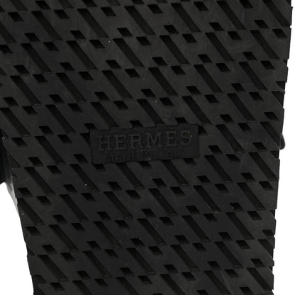 Hermes Calfskin Womens Chypre Sandals 40 Black 7 of 10