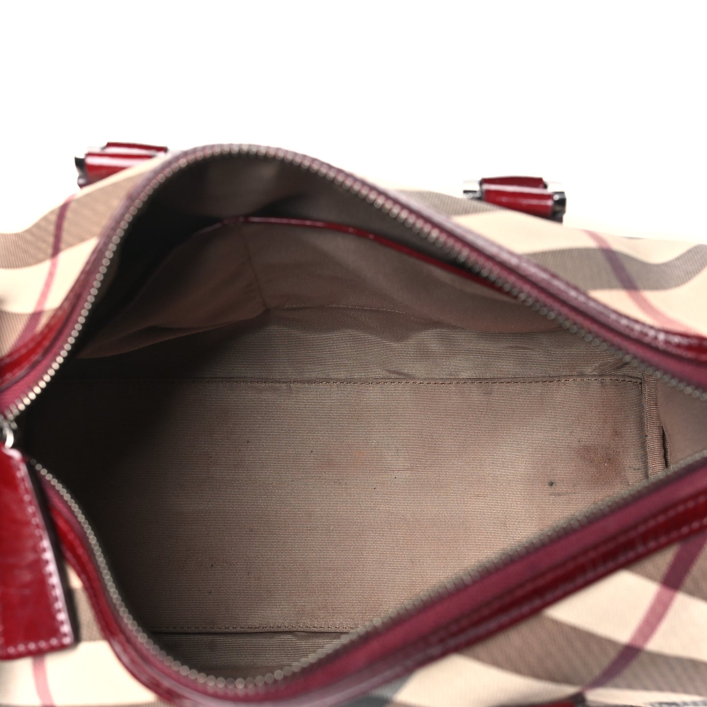 Patent Nova Check Chester Bowling Bag Raspberry Sorbet