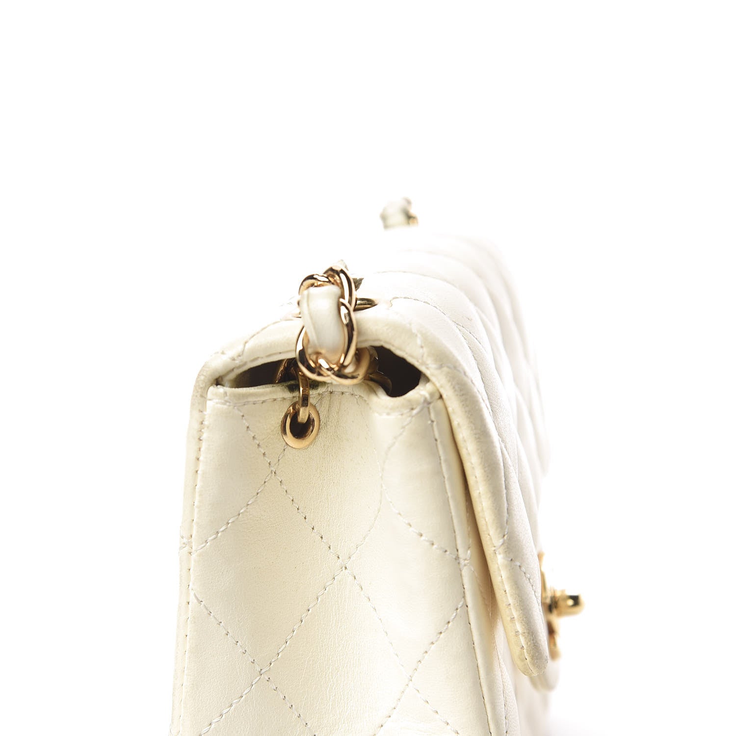 Chanel Lambskin Quilted Mini Square Flap White 14 of 31
