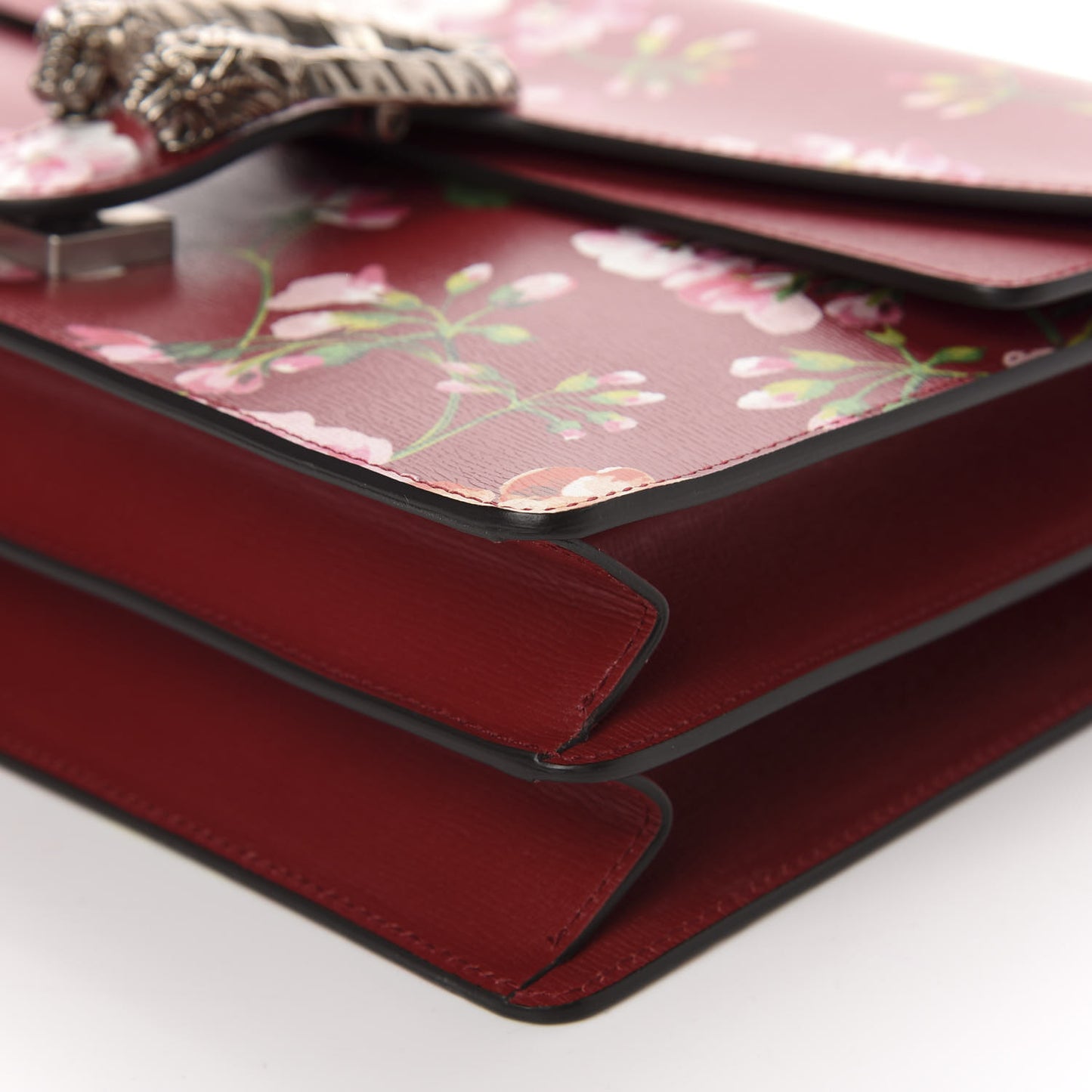 Calfskin Blooms Print Medium Dionysus Shoulder Bag Romantic Cherry Multicolor