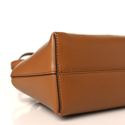 Fendi Vitello King Plexiglass Logo Embossed Mini By The Way Top Handle Boston Bag Caramello 8 of 9