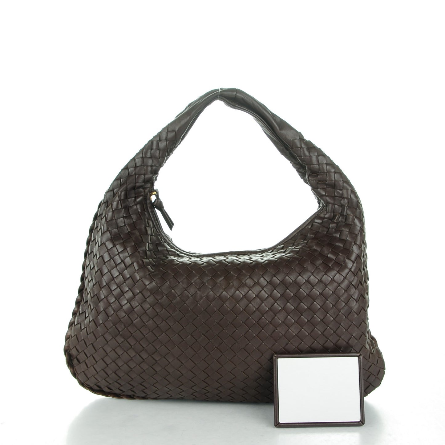 Nappa Intrecciato Medium Veneta Hobo Ebano