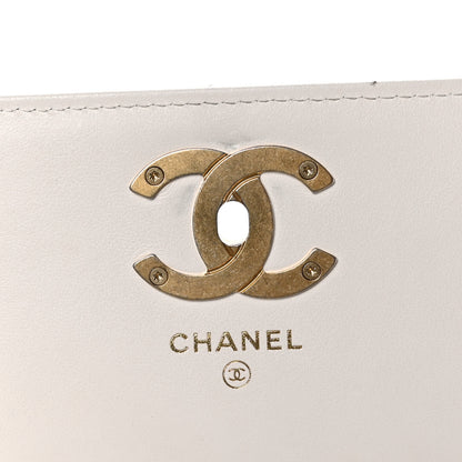 Chanel Caviar Quilted Camellia Clutch With Chain White 7 of 11