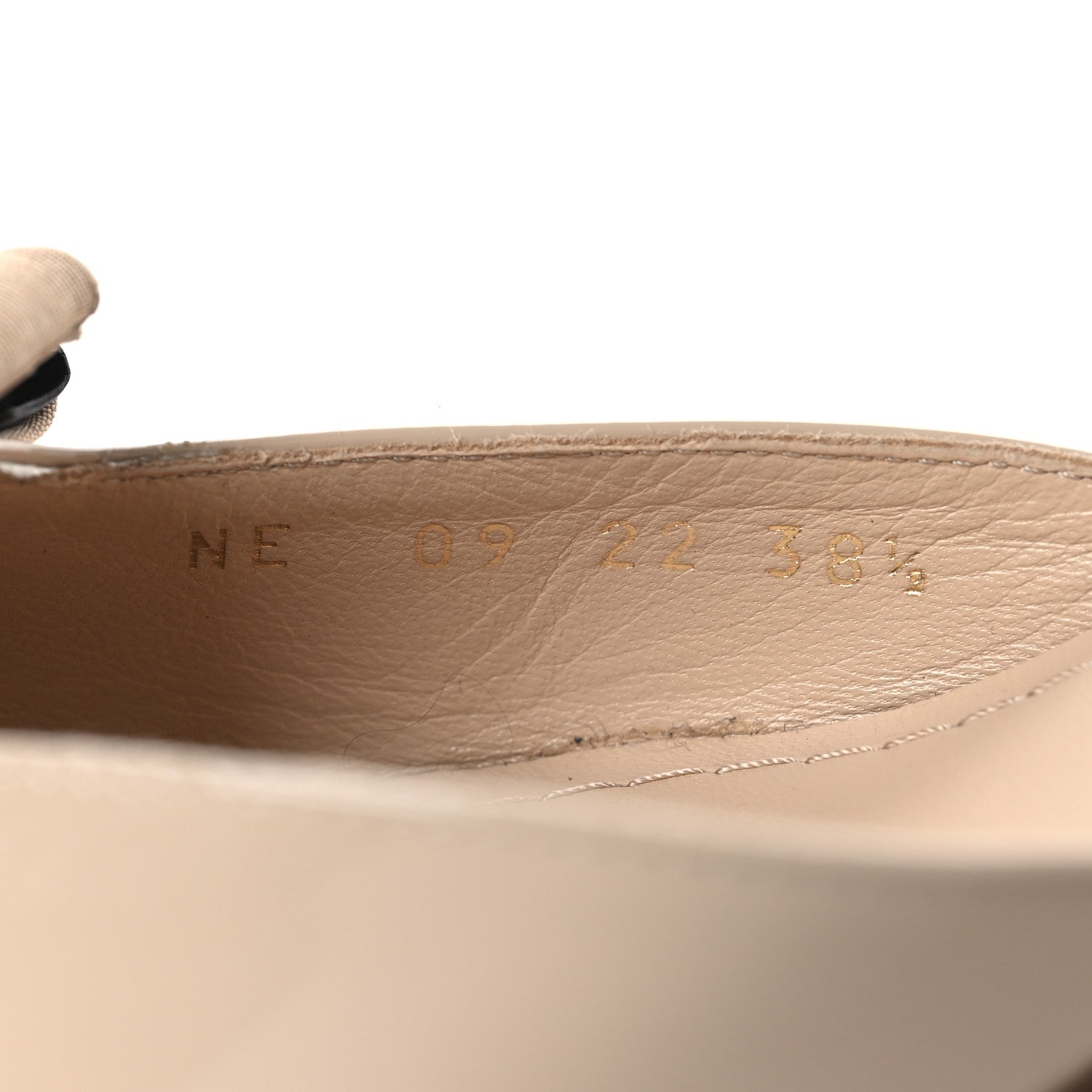 Christian Dior Patent Grosgrain Bow Idylle 35mm Ankle Strap Pumps 38.5 Nude 7 of 9