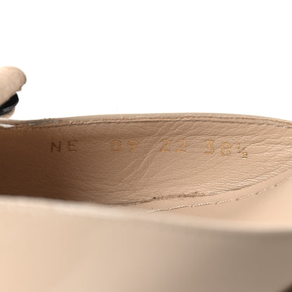 Christian Dior Patent Grosgrain Bow Idylle 35mm Ankle Strap Pumps 38.5 Nude 7 of 9