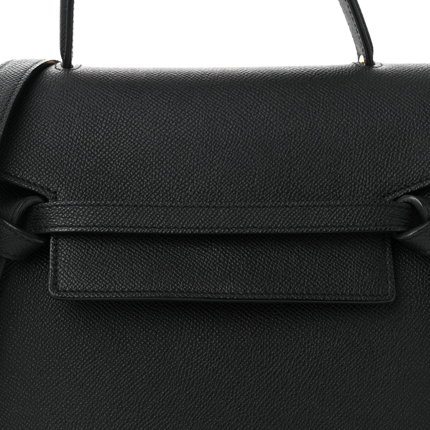 Grained Calfskin Micro Belt Bag Black