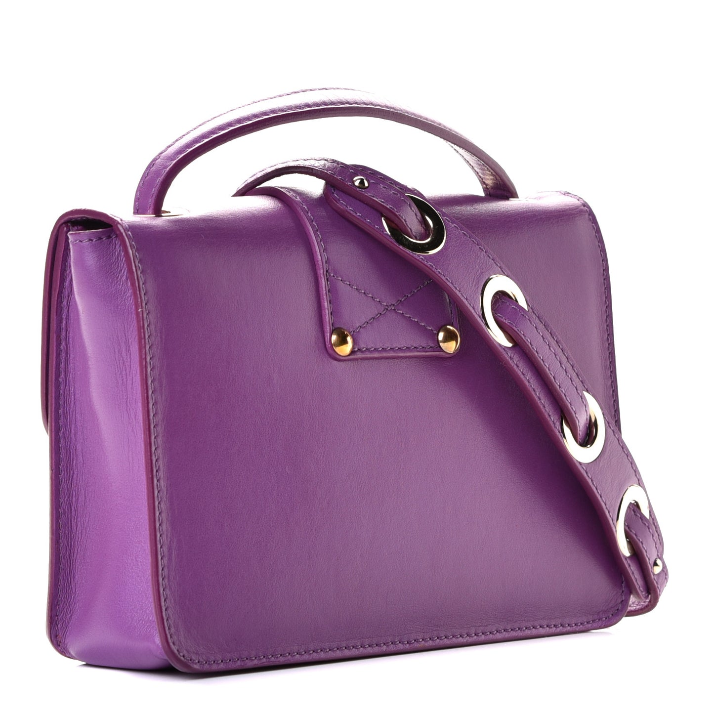 Calfskin Rebel Crossbody Bag Purple