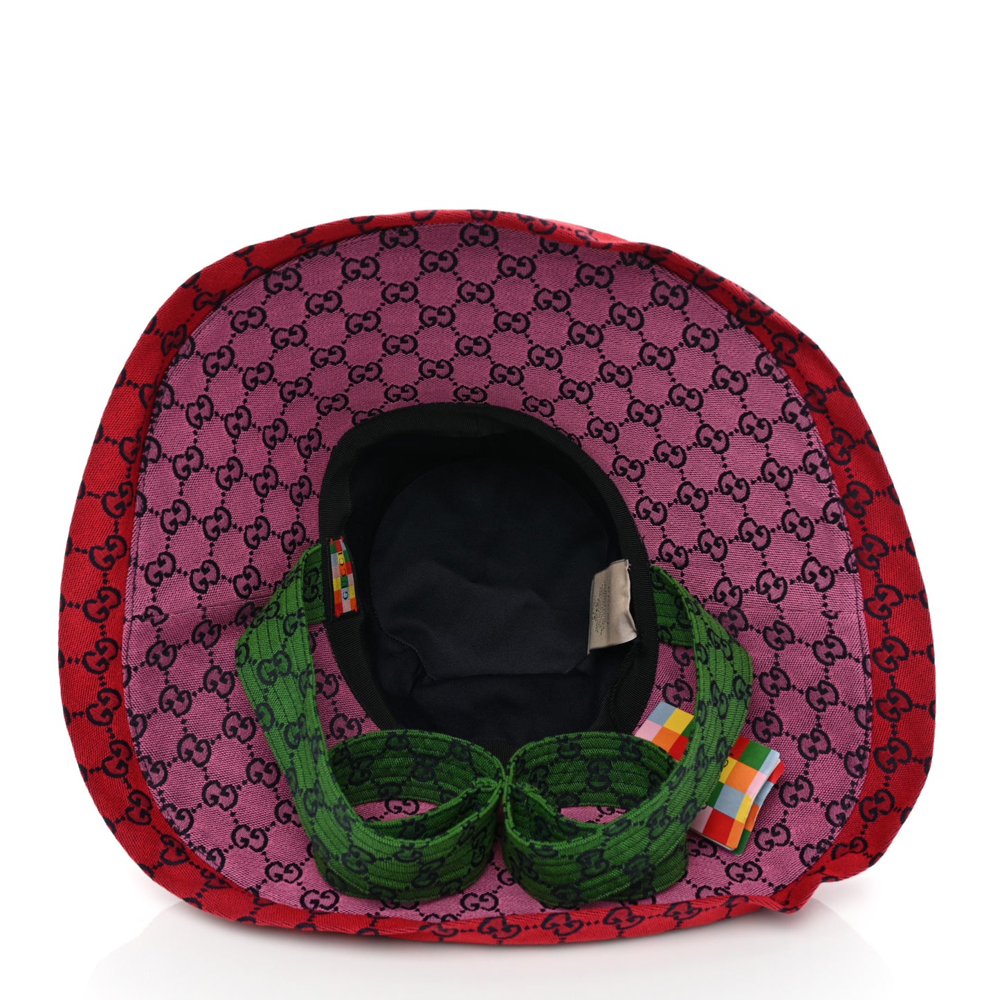 Monogram Multicolor Wide Brim Hat M Pink Multicolor