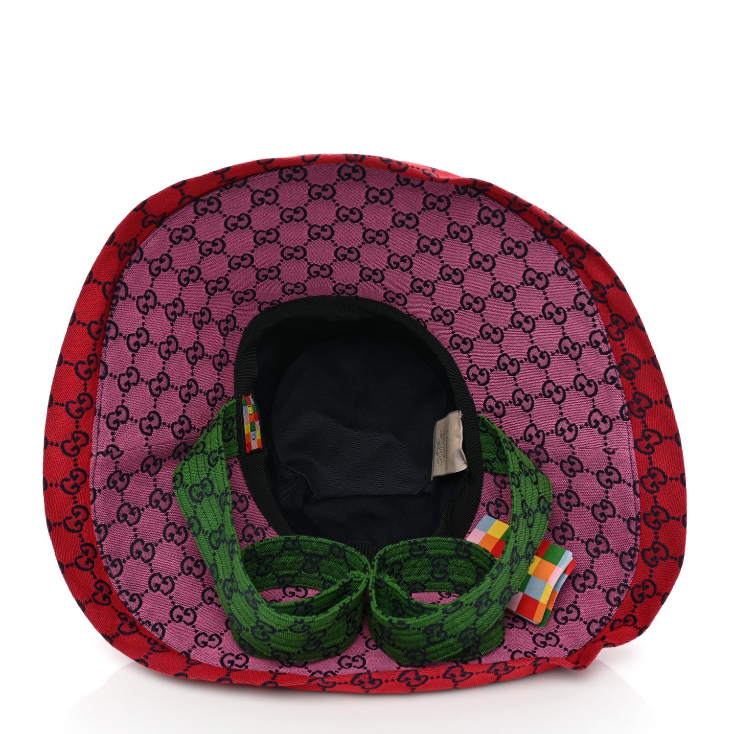 Gucci Monogram Multicolor Wide Brim Hat M Pink Multicolor 5 of 6