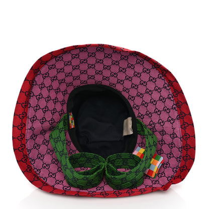 Gucci Monogram Multicolor Wide Brim Hat M Pink Multicolor 5 of 6