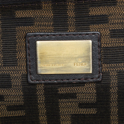 Fendi Goatskin Zucca Medium Peekaboo Iconic Satchel Ciclamino Tobacco Moro 8 of 16
