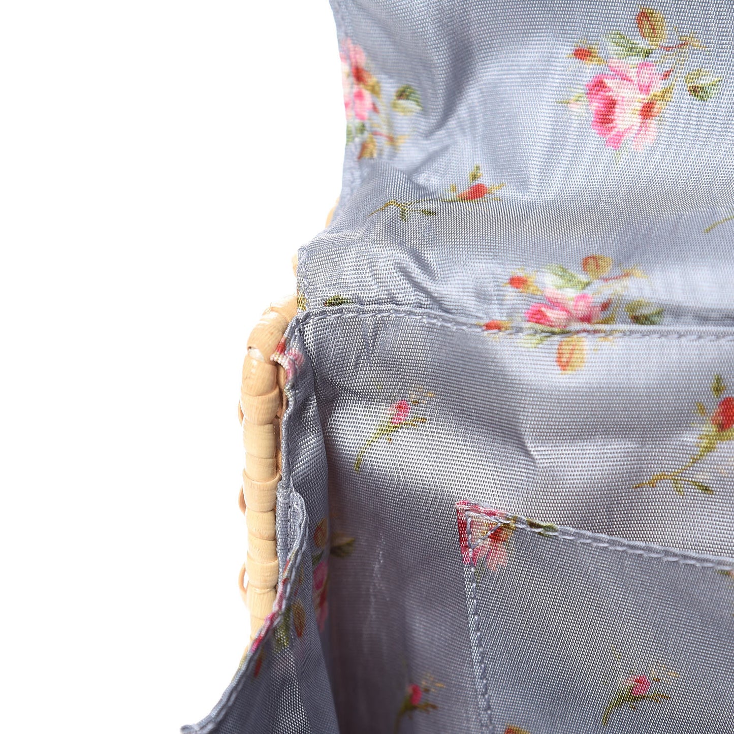 Glazed Wicker Small Cestino Shoulder Bag Natural