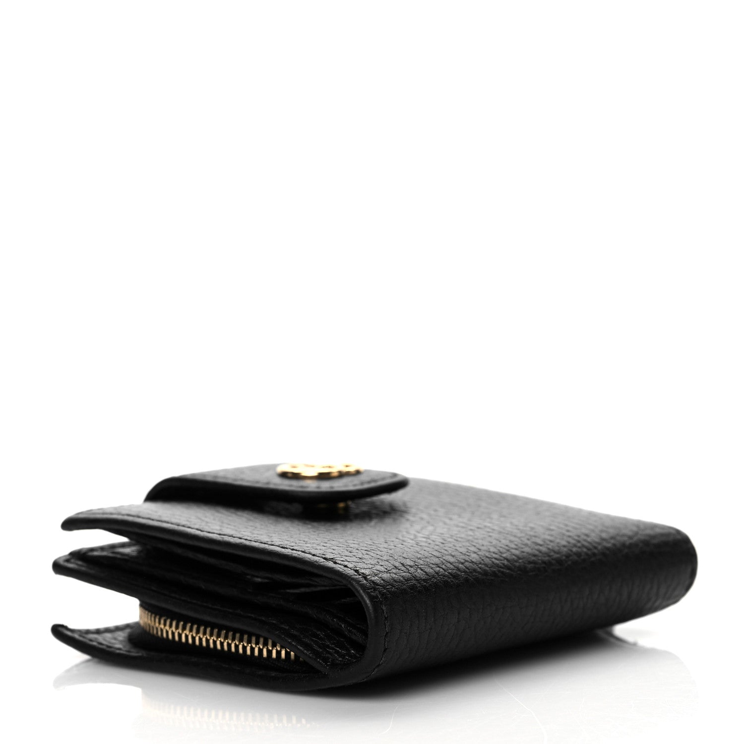 Gucci Dollar Calfskin GG Marmont French Wallet Black 4 of 6