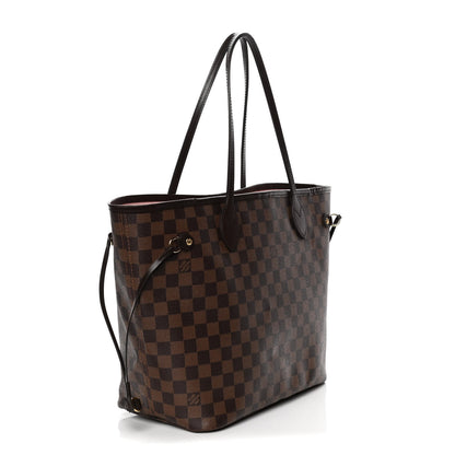 Louis Vuitton Damier Ebene Neo Neverfull MM Rose Ballerine 3 of 12