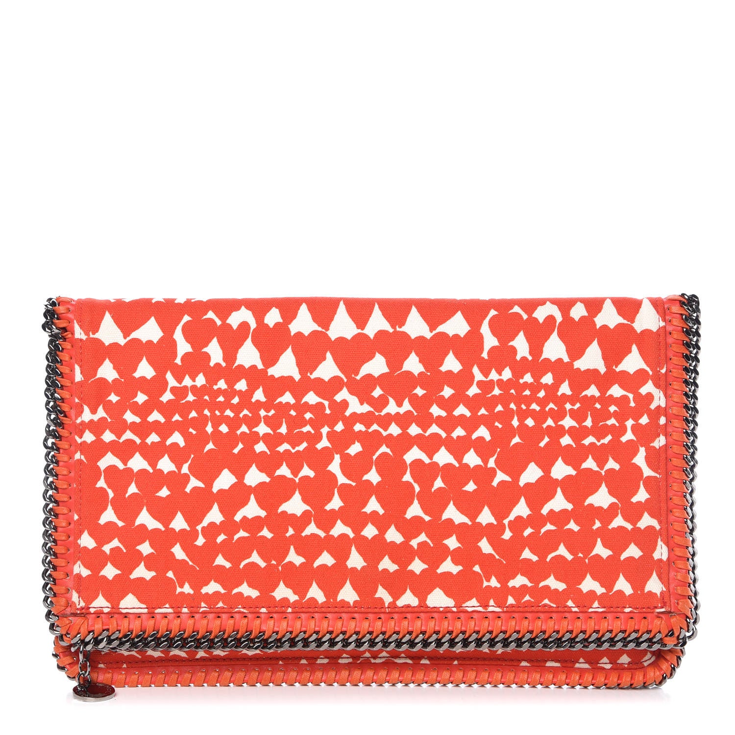 Stella McCartney Canvas Falabella Hearts Clutch Flame 1 of 8