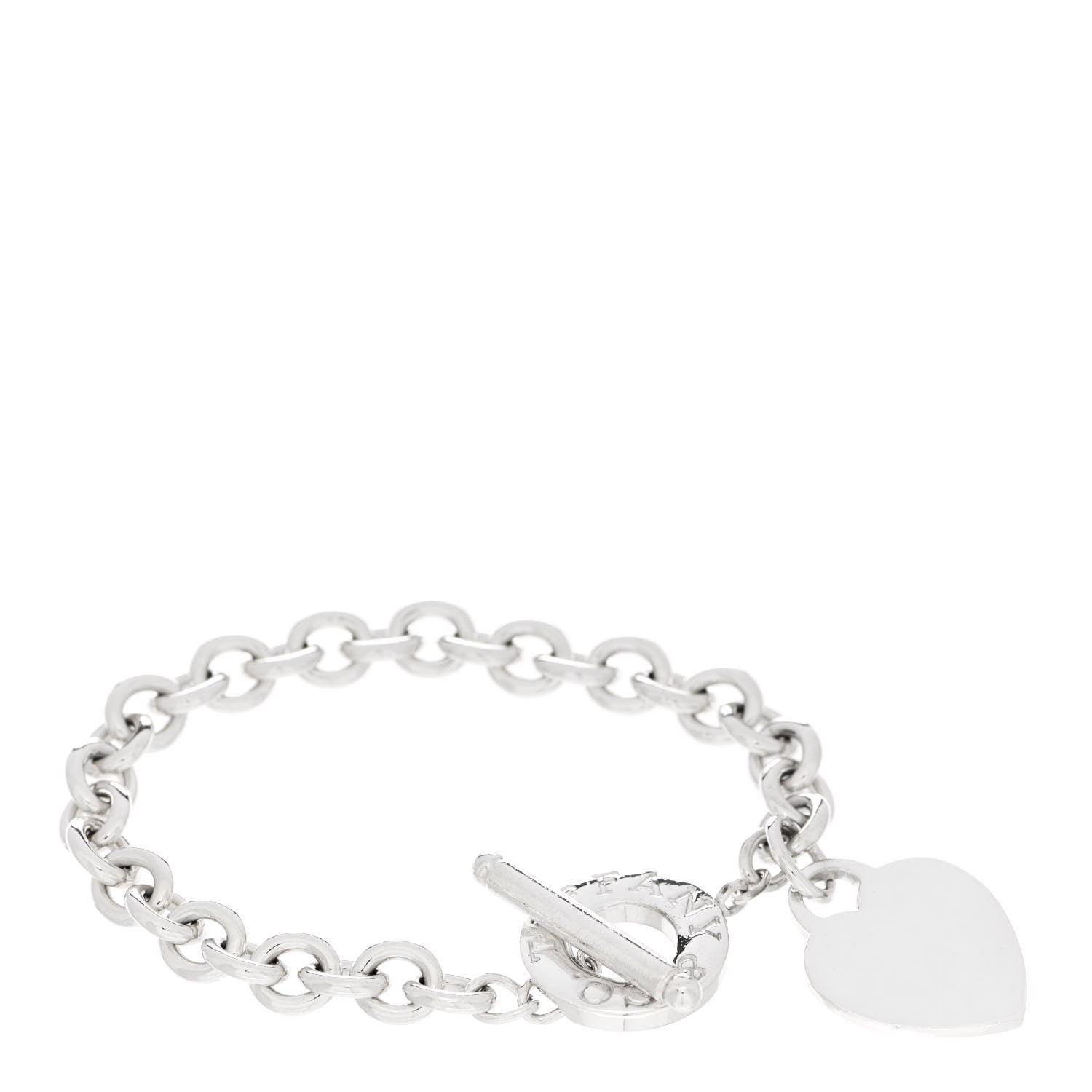 Tiffany Sterling Silver Heart Tag Toggle Bracelet 1 of 3