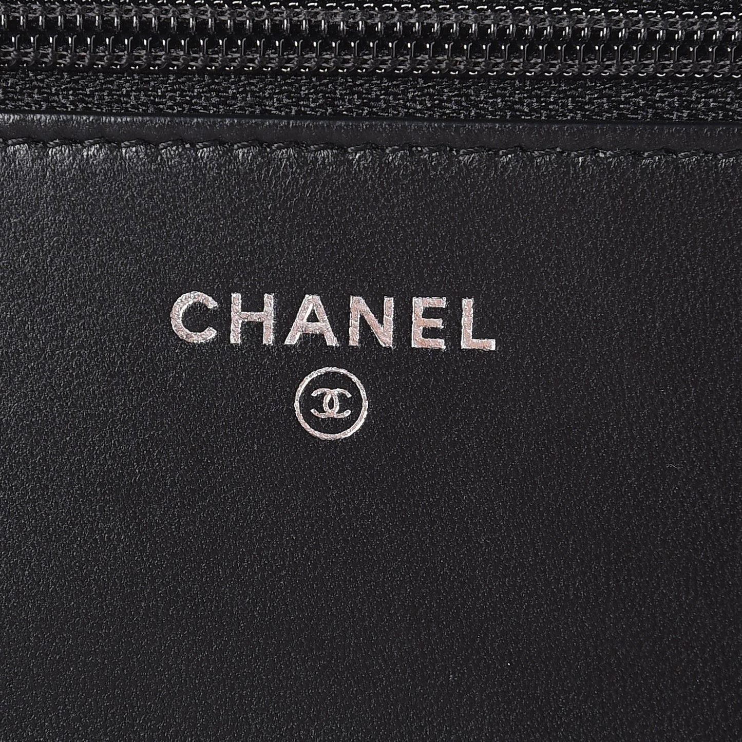 Lambskin Chevron Quilted Wallet On Chain WOC So Black