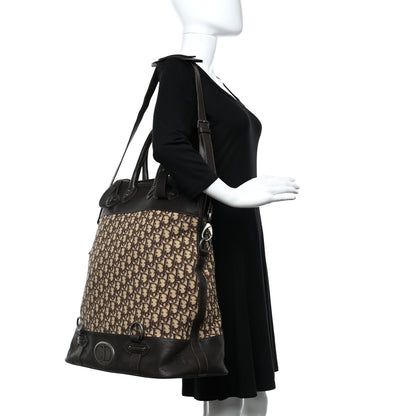 Christian Dior Monogram Plaque Tote Brown 2 of 11
