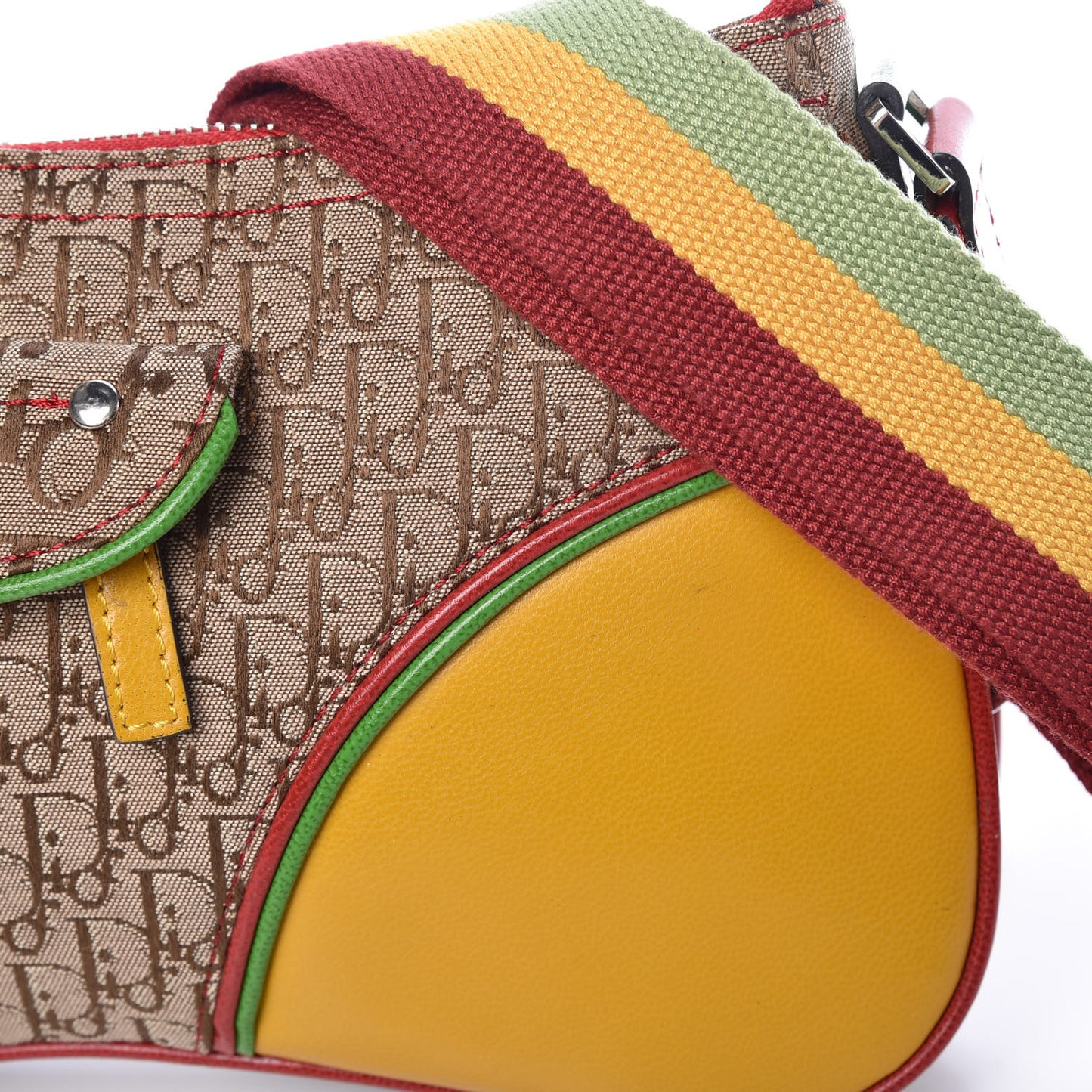 Monogram Rasta Double Saddle Beige