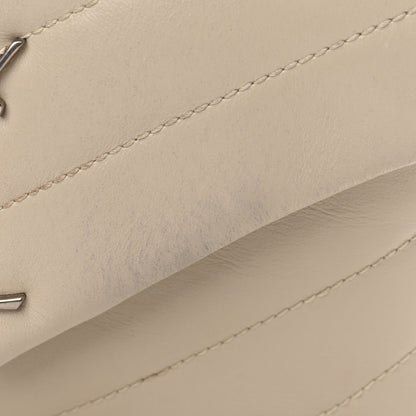 Saint Laurent Calfskin Y Quilted Monogram Toy Loulou Crossbody Bag Crema Soft 10 of 10