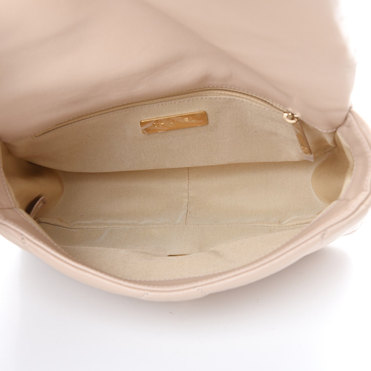 Chanel Goatskin Quilted Medium 19 Flap Beige 3 of 9