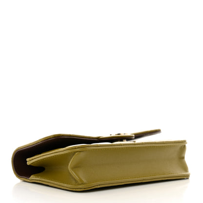 Chanel Lambskin Quilted Flap Phone Holder With Chain Green Brown 4 of 12