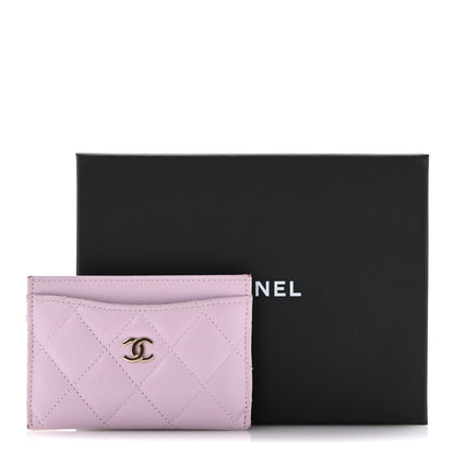 Chanel Caviar Quilted Card Holder Light Purple 14 of 14