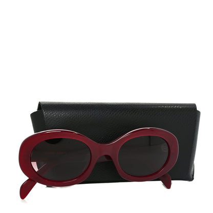 Celine Acetate Triomphe 01 Sunglasses CL 40194U Milky Burgundy 7 of 7
