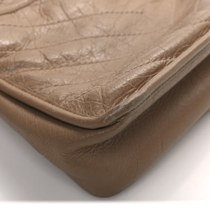 Saint Laurent Crinkled Calfskin Matelasse Monogram Medium Niki Chain Satchel Natural Tan 11 of 11