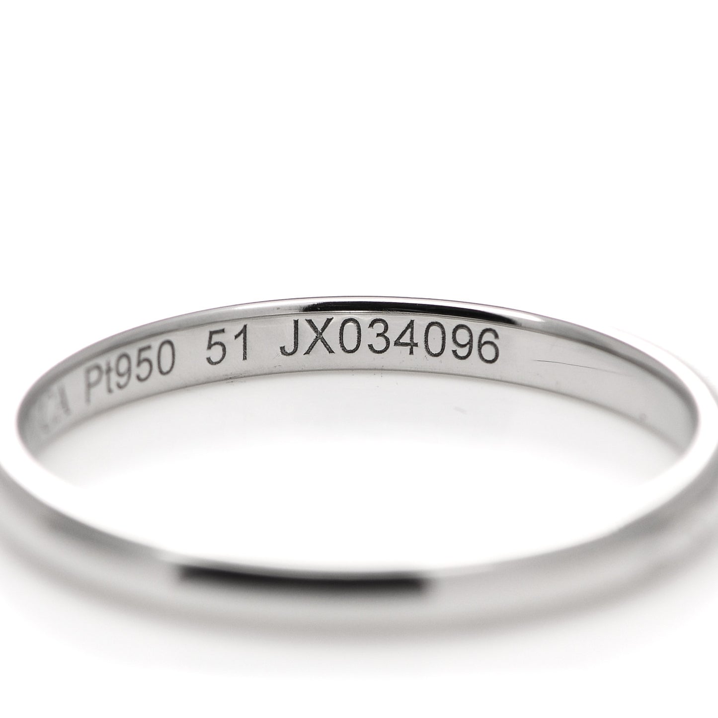 Platinum Tapered 2mm Wedding Band Ring 51 5.75