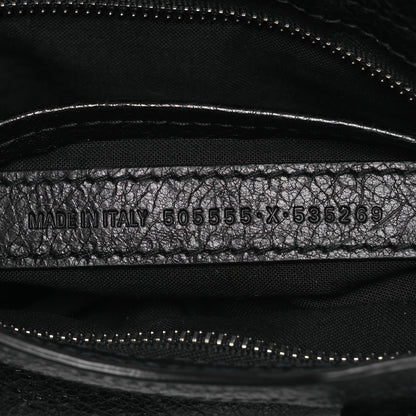 Balenciaga Agneau Classic Silver Hardware Nano City Logo Strap Black Fluo Yellow 7 of 11