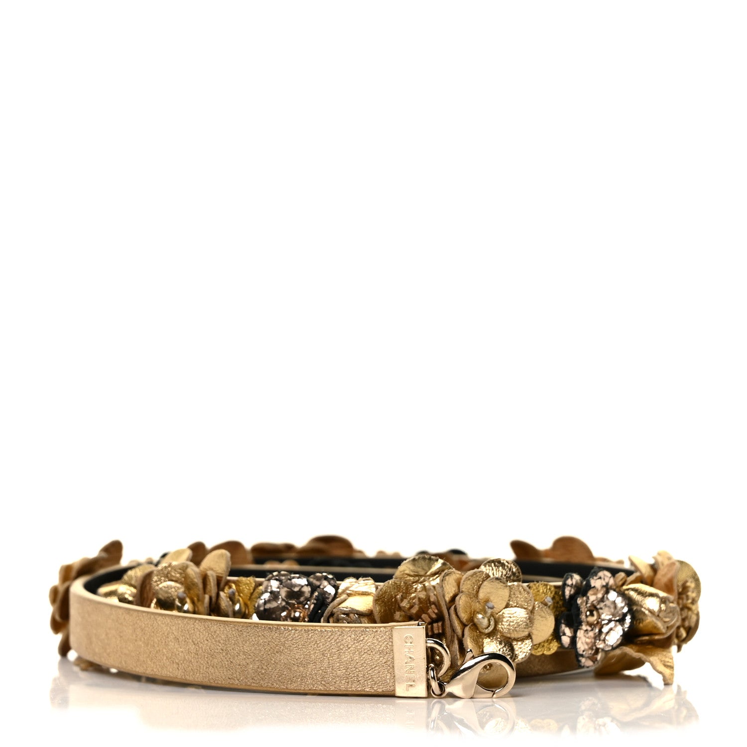 Chanel Metallic Lambskin CC Belt 85 34 Gold 2 of 6