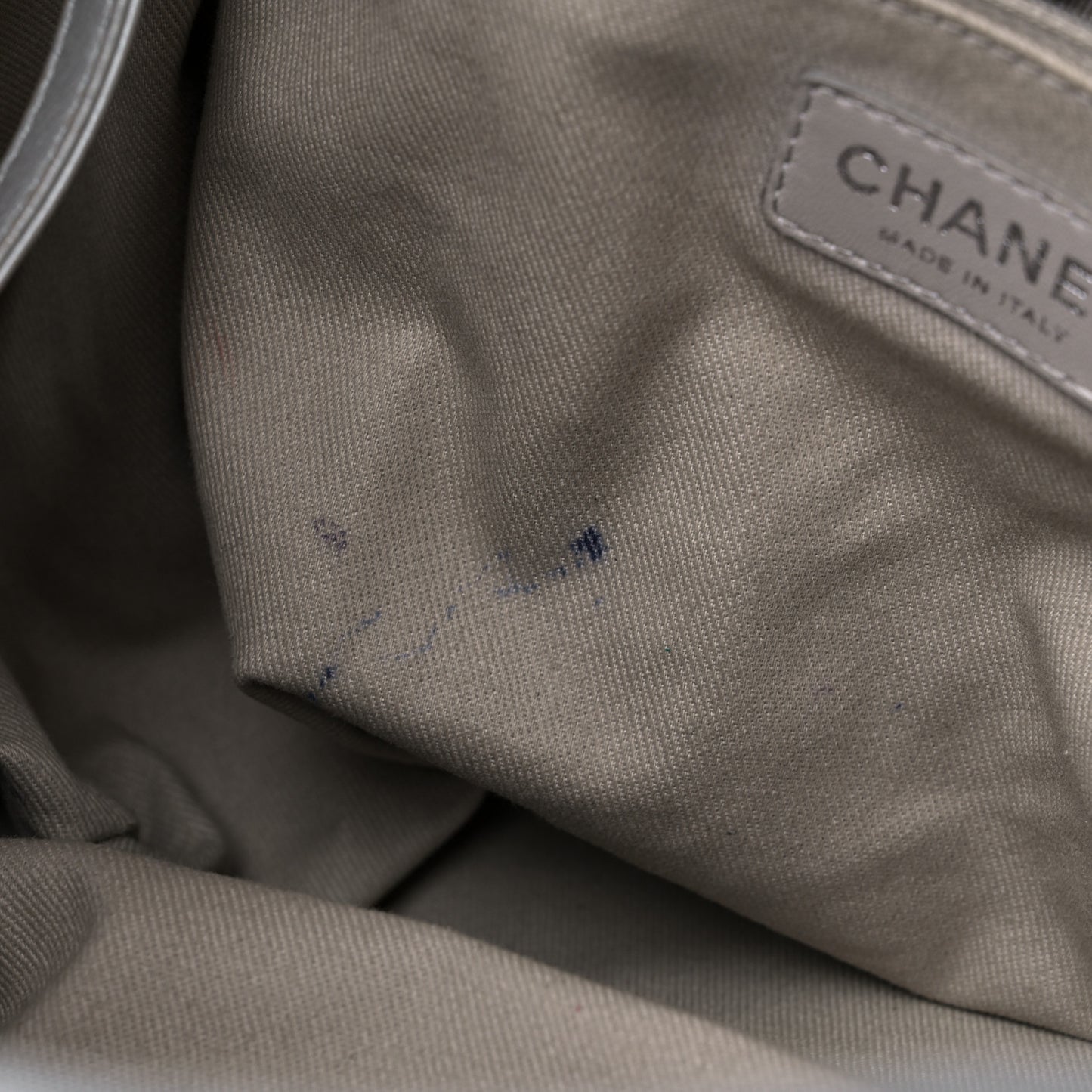 Calfskin Laser Cut Perforated CC Tote Silver