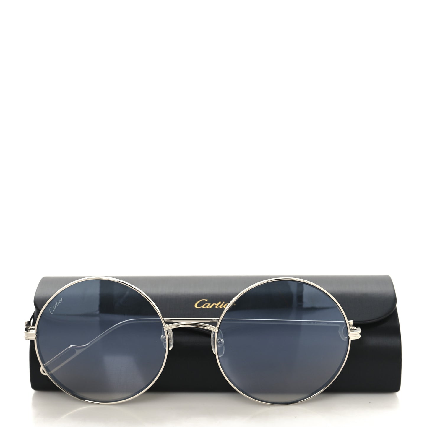 Premiere De Cartier Round Sunglasses CT0156S Blue Silver