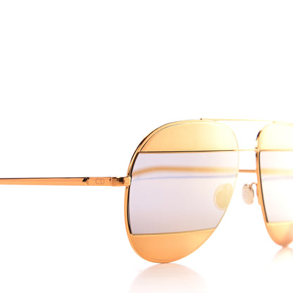 Christian Dior Split 1 Aviator Sunglasses Gold 7 of 8