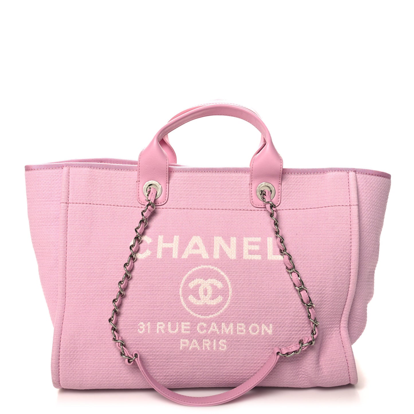 Mixed Fibers Medium Deauville Tote Dark Pink