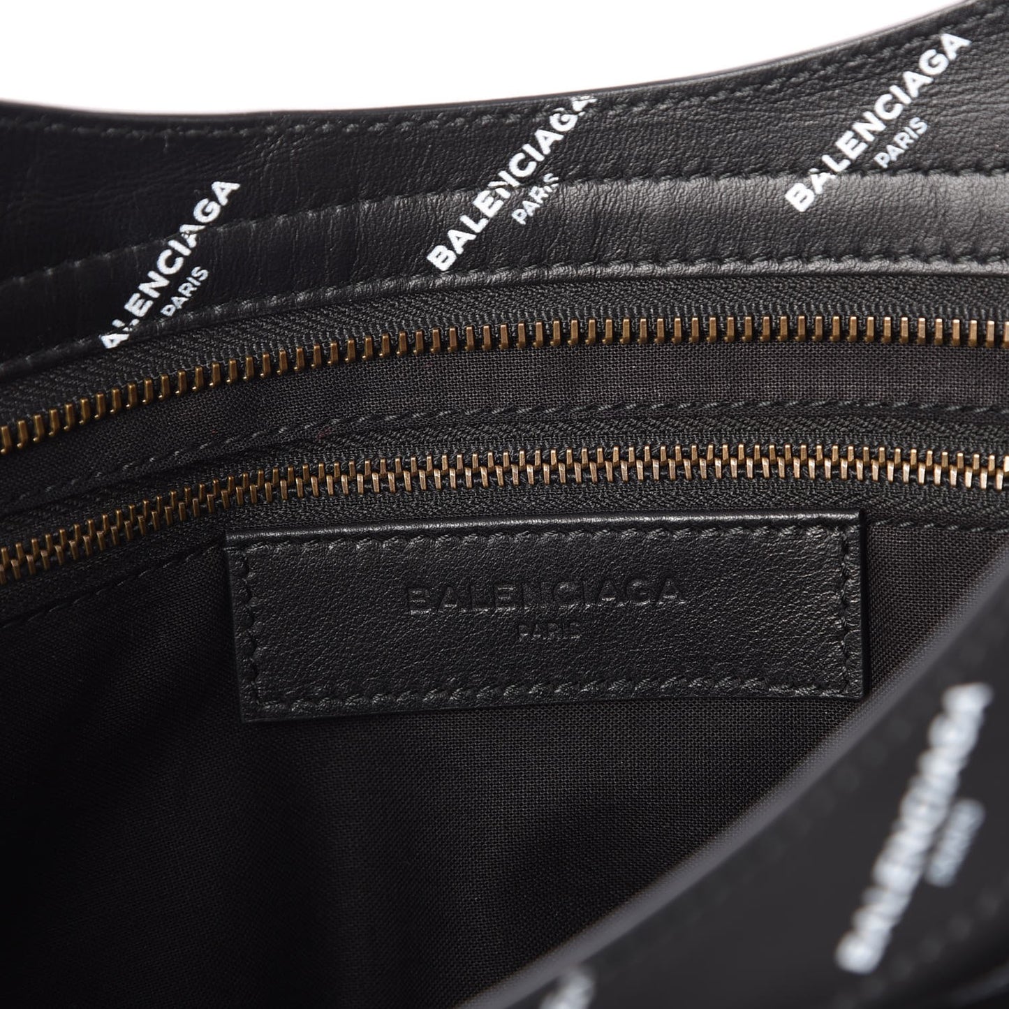 Veau Allover Logo Classic Hardware City Black White