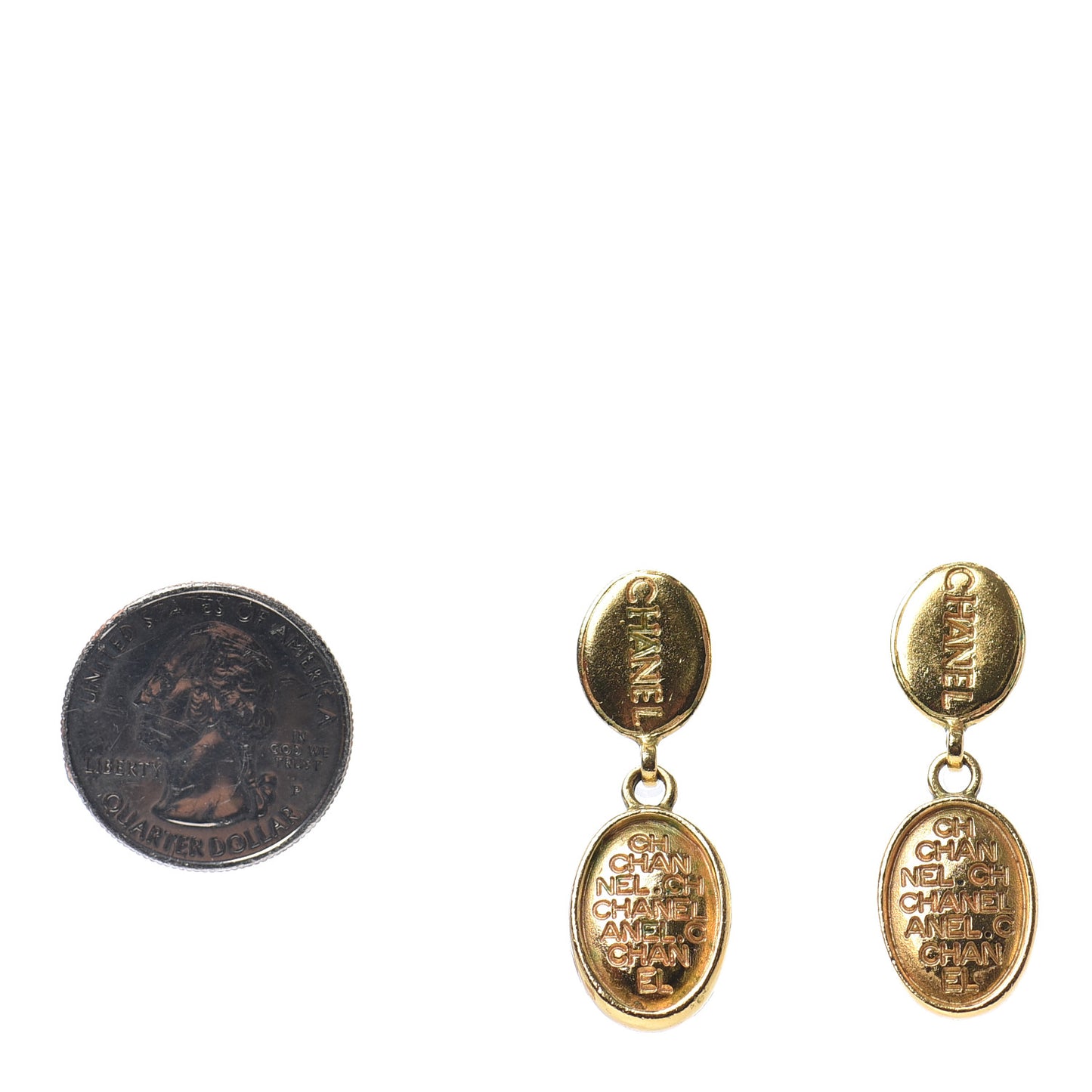 Metal Drop Earrings Gold