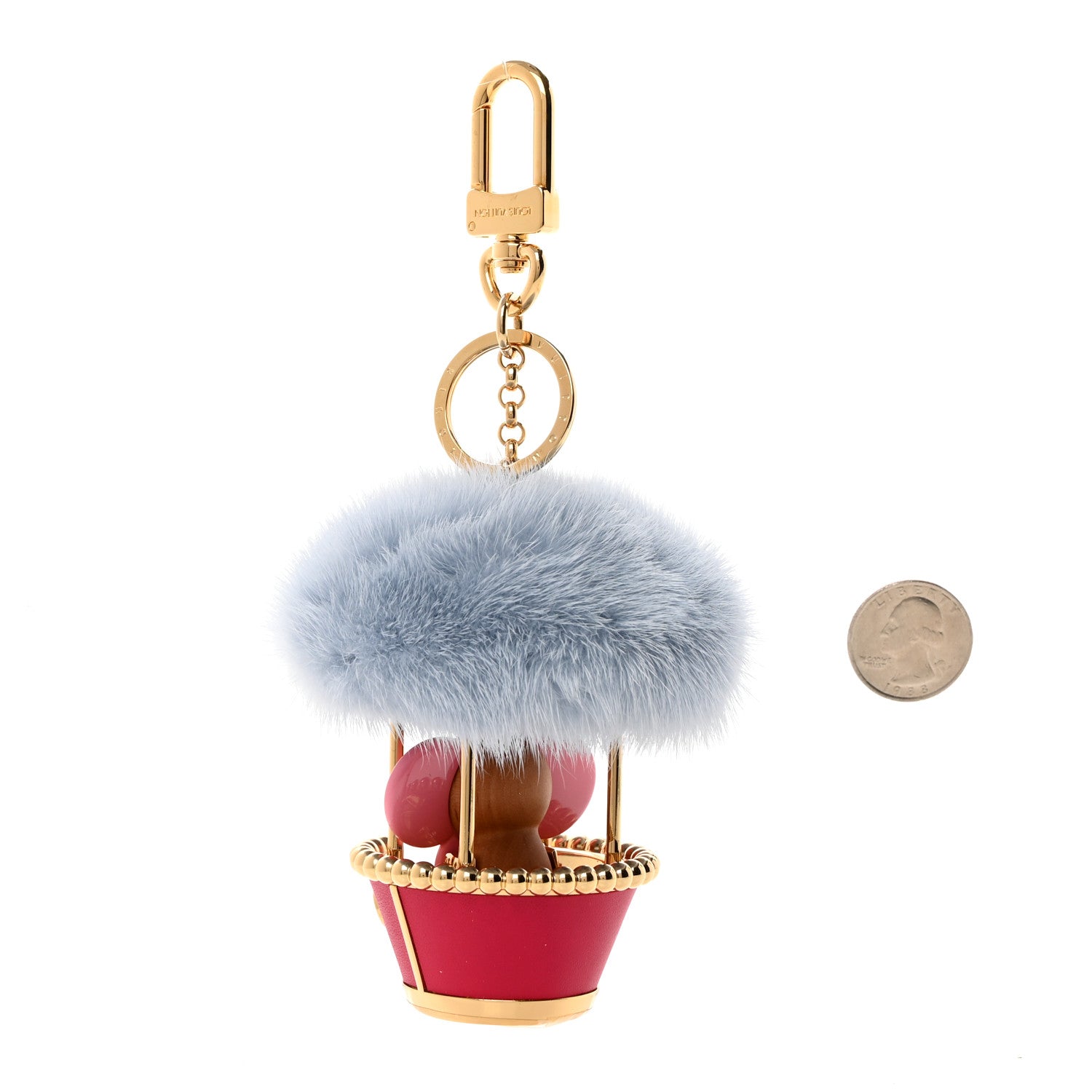 Louis Vuitton Mink Fur Fun Fair Big Wheel Bag Charm Key Holder 2 of 6