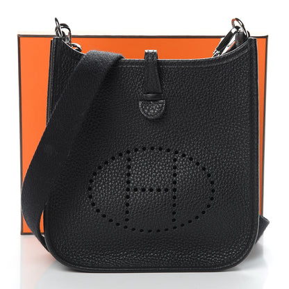 Hermes Taurillon Clemence Evelyne TPM Black 11 of 11