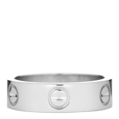 Cartier 18K White Gold 5.5mm LOVE Ring 53 6.5 3 of 4
