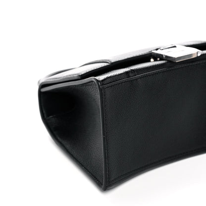 Balenciaga Grained Calfskin Small Hourglass Top Handle Bag Black 9 of 11