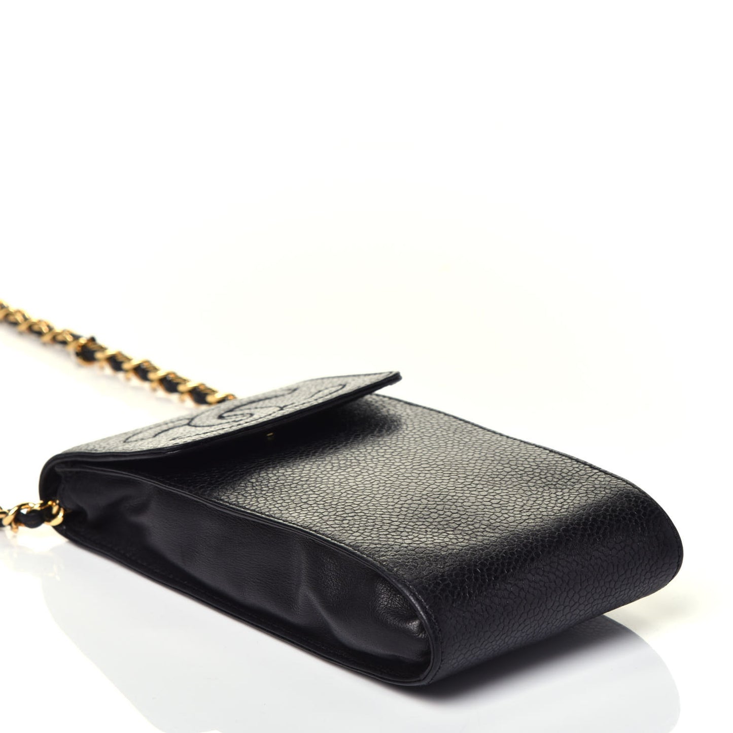 Caviar CC Phone Holder Crossbody Black