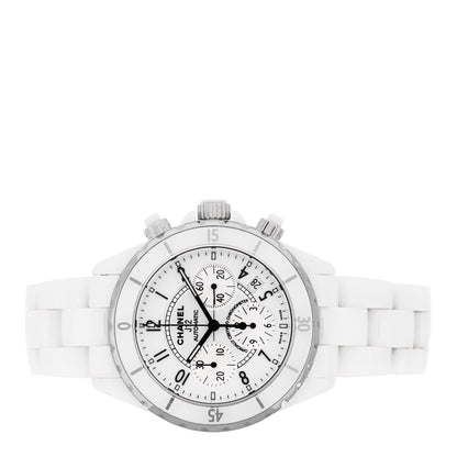 Chanel Stainless Steel Ceramic 41mm J12 Chronograph Automatic Watch White 2 of 4