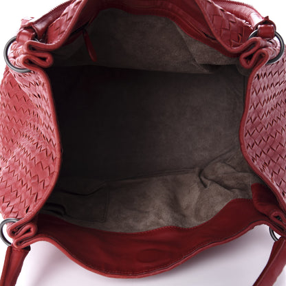 Bottega Veneta Nappa Intrecciato Parachute Bag Red 5 of 9