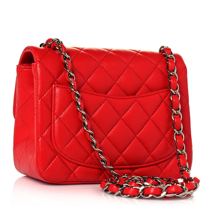 Chanel Lambskin Quilted Mini Square Flap Red 3 of 14