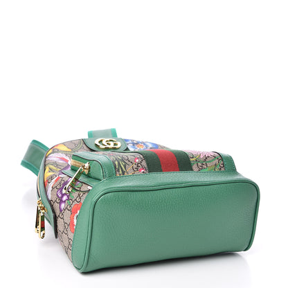 Gucci GG Supreme Monogram Flora Web Small Ophidia Day Backpack Green 4 of 12
