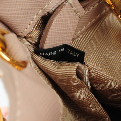 Prada Saffiano Mini Galleria Double Zip Tote Cammeo 7 of 8