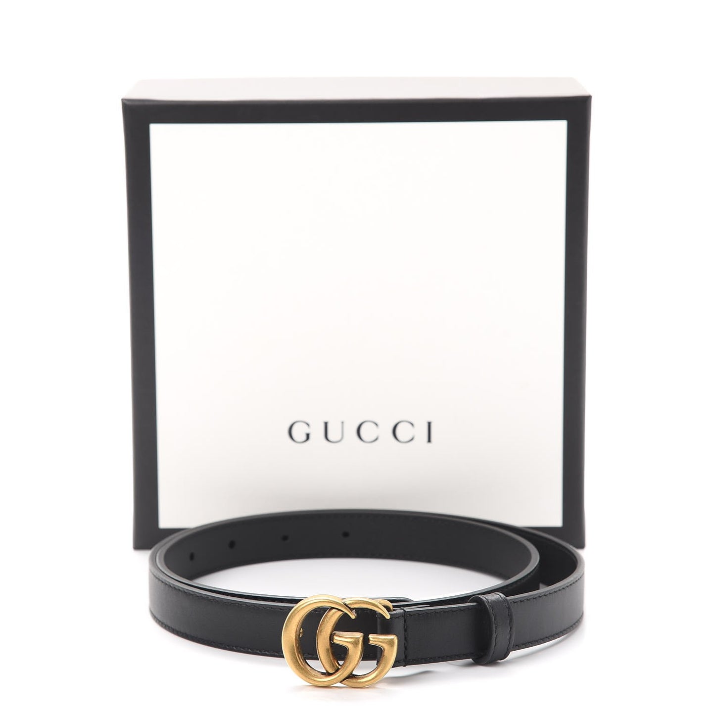 Calfskin Double G 20mm Belt 85 34 Black